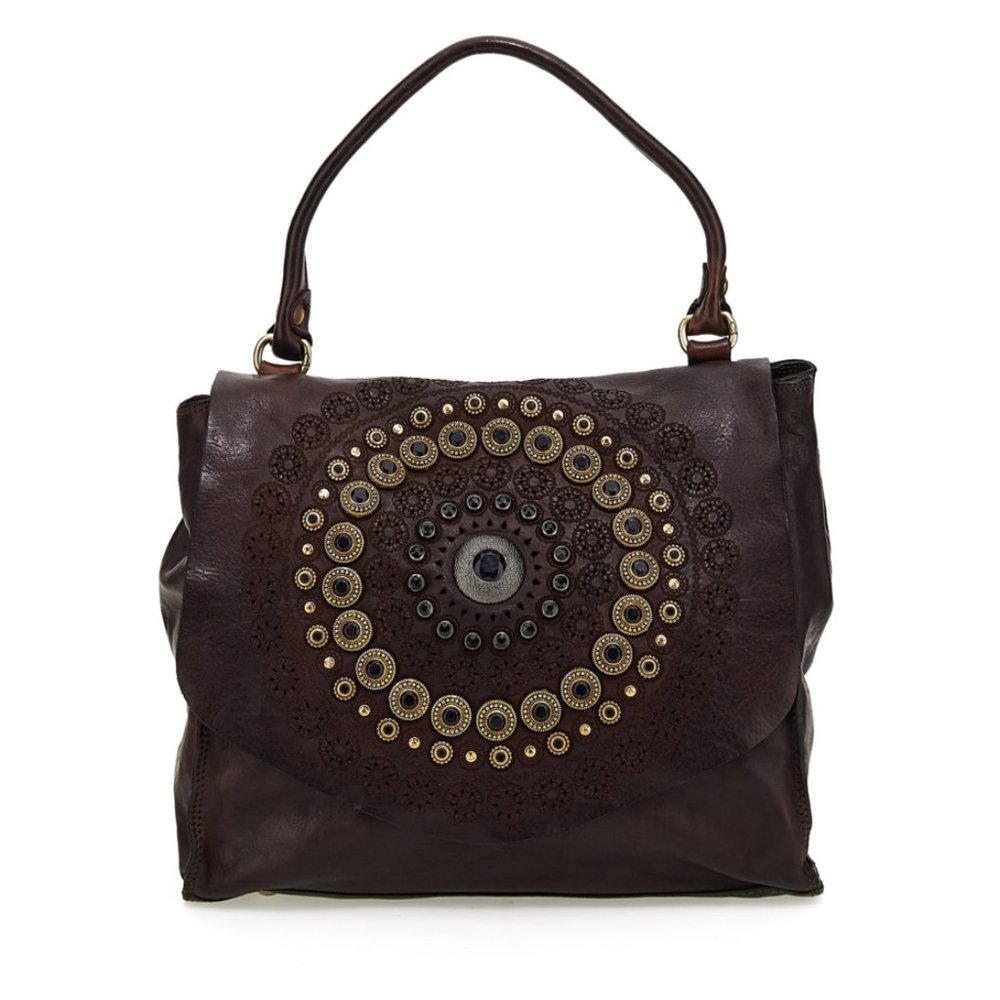 NWT Campomaggi Larimar Dk Brown Studded Bag Sold Out
